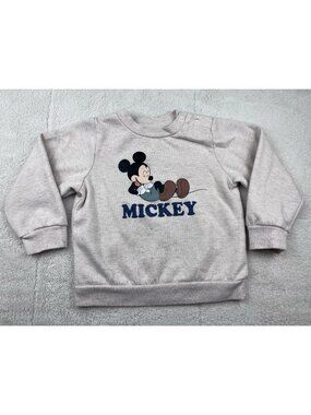 Disney Baby Mickey Mouse Gray Pullover Sweater Size 18 Months